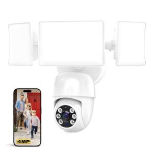 Olafus 2K QHD Motion-Activated Floodlight Camera