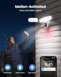 Olafus 2K Floodlight Camera with Motion and Night Vision