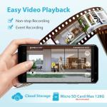 Olafus 2K QHD Motion-Activated Floodlight Camera