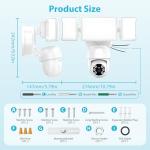 Olafus 2K QHD Motion-Activated Floodlight Camera