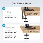 HUANUO Triple Monitor Mount for 17-32 Inch Screens