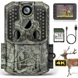 WOSPORTS 48MP 4K Motion Activated Trail Camera