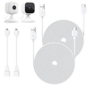 Blink Mini Indoor Power Cable - 25ft USB C Extension 2-Pack