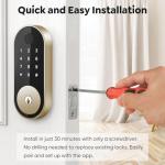 Smart Fingerprint Deadbolt Lock with Keypad Access