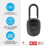 Smart Fingerprint Padlock with Key Backup