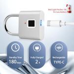 UMIK Smart Fingerprint Padlock - USB Rechargeable