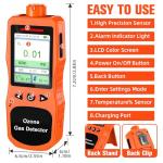 ZYKYCX Portable Ozone Detector with Alarm and Monitor