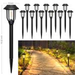 Ilanck 12 Pack Outdoor Solar Pathway Lights
