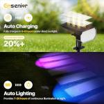 Ensenior RGB Solar Spotlights for Outdoor Lighting