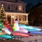 Ensenior RGB Solar Spotlights for Outdoor Lighting