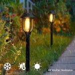 Ilanck 12 Pack Outdoor Solar Pathway Lights