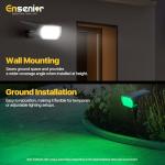 Ensenior RGB Solar Spotlights for Outdoor Lighting