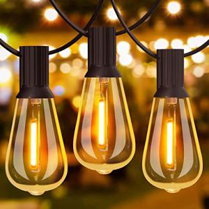 60FT Waterproof LED Patio String Lights with Vintage Bulbs