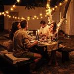 60FT Waterproof LED Patio String Lights with Vintage Bulbs