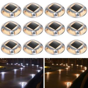 AGPTEK 12-Pack Solar LED Driveway Lights