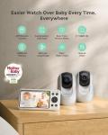 Momcozy BM04 WiFi Baby Monitor with Dual Cameras