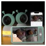 BOIFUN 2K Split-Screen Wi-Fi Baby Monitor with Cameras