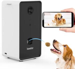 Iseebiz Pet Camera with Treat Dispenser & 2-Way Audio