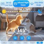 Automatic Cat Feeder with HD Cameras and WiFi