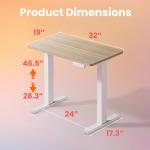 HUANUO 32" Adjustable Electric Standing Desk
