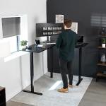 VIVO Electric L-Shaped Standing Desk with Memory Adjustment