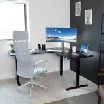 VIVO Electric L-Shaped Standing Desk with Memory Adjustment