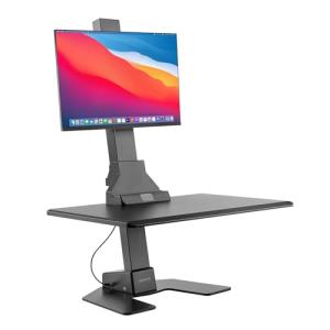 Motorized Sit-Stand Desk Riser with Monitor Mount