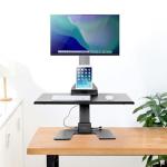 Motorized Sit-Stand Desk Riser with Monitor Mount