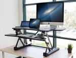 Electric Standing Desk Converter for Dual Monitors