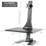 Motorized Sit-Stand Desk Riser with Monitor Mount