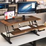 Electric Standing Desk Converter with Keyboard Tray