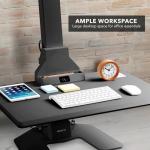 Motorized Sit-Stand Desk Riser with Monitor Mount