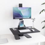 Motorized Sit-Stand Desk Riser with Monitor Mount