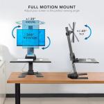 Motorized Sit-Stand Desk Riser with Monitor Mount