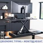 VIVO 42 inch Electric Height Adjustable Desk Riser