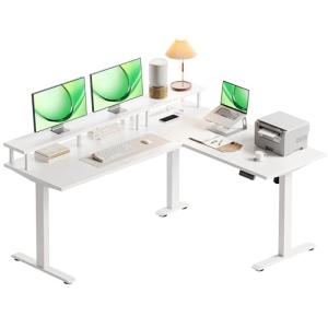 AODK 59-Inch Adjustable L-Shaped Standing Desk