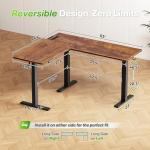 Huuger 63" L-Shaped Adjustable Standing Desk