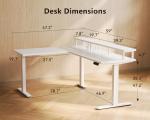 AODK 59-Inch Adjustable L-Shaped Standing Desk