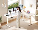 63-Inch Adjustable Electric L-Shaped Standing Desk