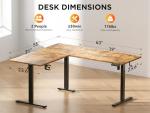Reversible L-Shaped Electric Height Adjustable Desk