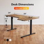 L-Shaped Height Adjustable Electric Standing Desk