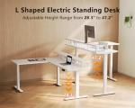 AODK 59-Inch Adjustable L-Shaped Standing Desk