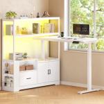 SEDETA L-Shaped Standing Desk with LED Lights