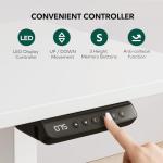 Electric Adjustable L-Shaped Standing Desk - White