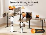 Reversible L-Shaped Electric Height Adjustable Desk