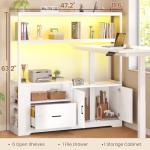 SEDETA L-Shaped Standing Desk with LED Lights