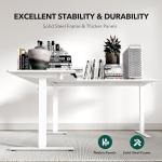 Electric Adjustable L-Shaped Standing Desk - White