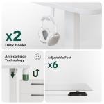 Electric Adjustable L-Shaped Standing Desk - White