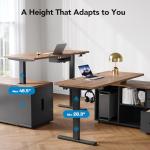 HUANUO Electric L Shaped Standing Desk with Drawers