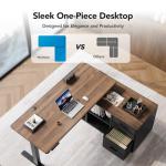 HUANUO Electric L Shaped Standing Desk with Drawers
